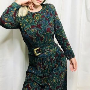 Amazing paisley vintage dress!